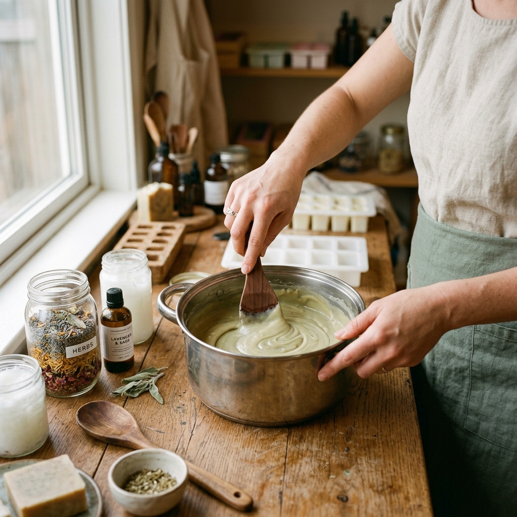 Handcrafting cold-processed soap